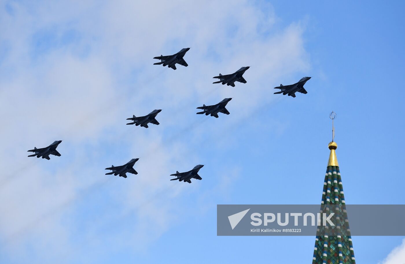 Russia WWII Victory Parade Aerial Rehearsal