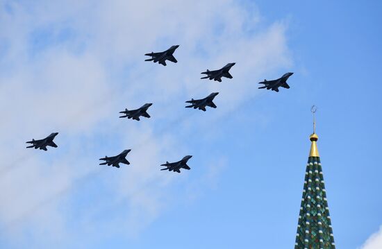 Russia WWII Victory Parade Aerial Rehearsal