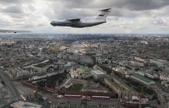 Russia WWII Victory Parade Aerial Rehearsal