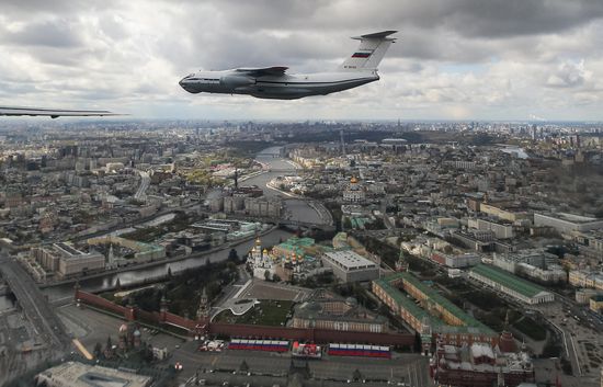 Russia WWII Victory Parade Aerial Rehearsal