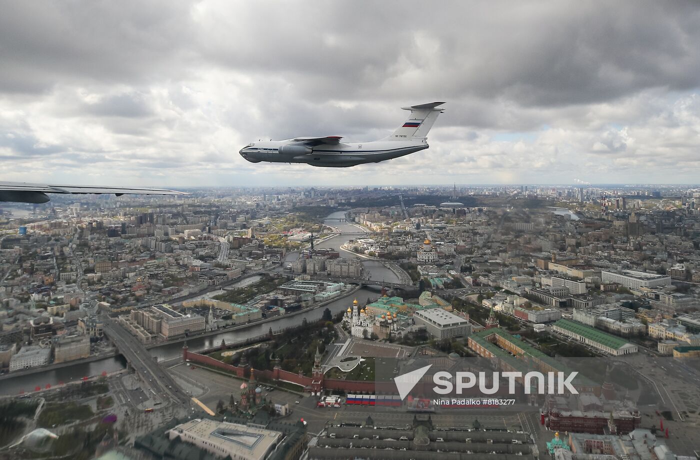 Russia WWII Victory Parade Aerial Rehearsal