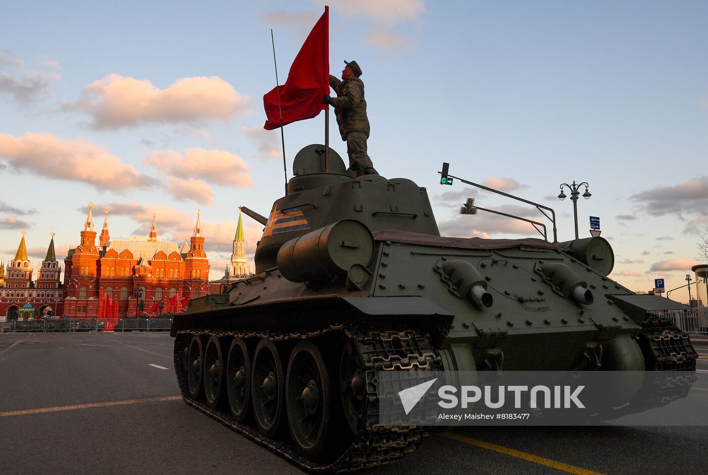 Russia WWII Victory Parade Rehearsal