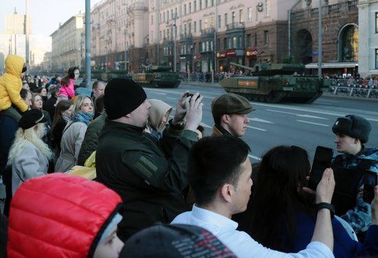 Russia WWII Victory Parade Rehearsal