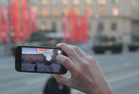 Russia WWII Victory Parade Rehearsal