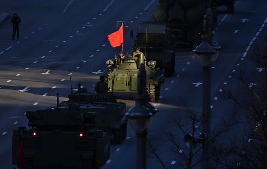 Russia WWII Victory Parade Rehearsal