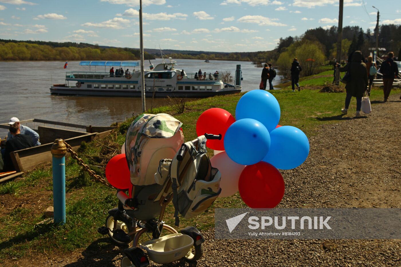 Matros Silver ship in Tarusa on Oka River
