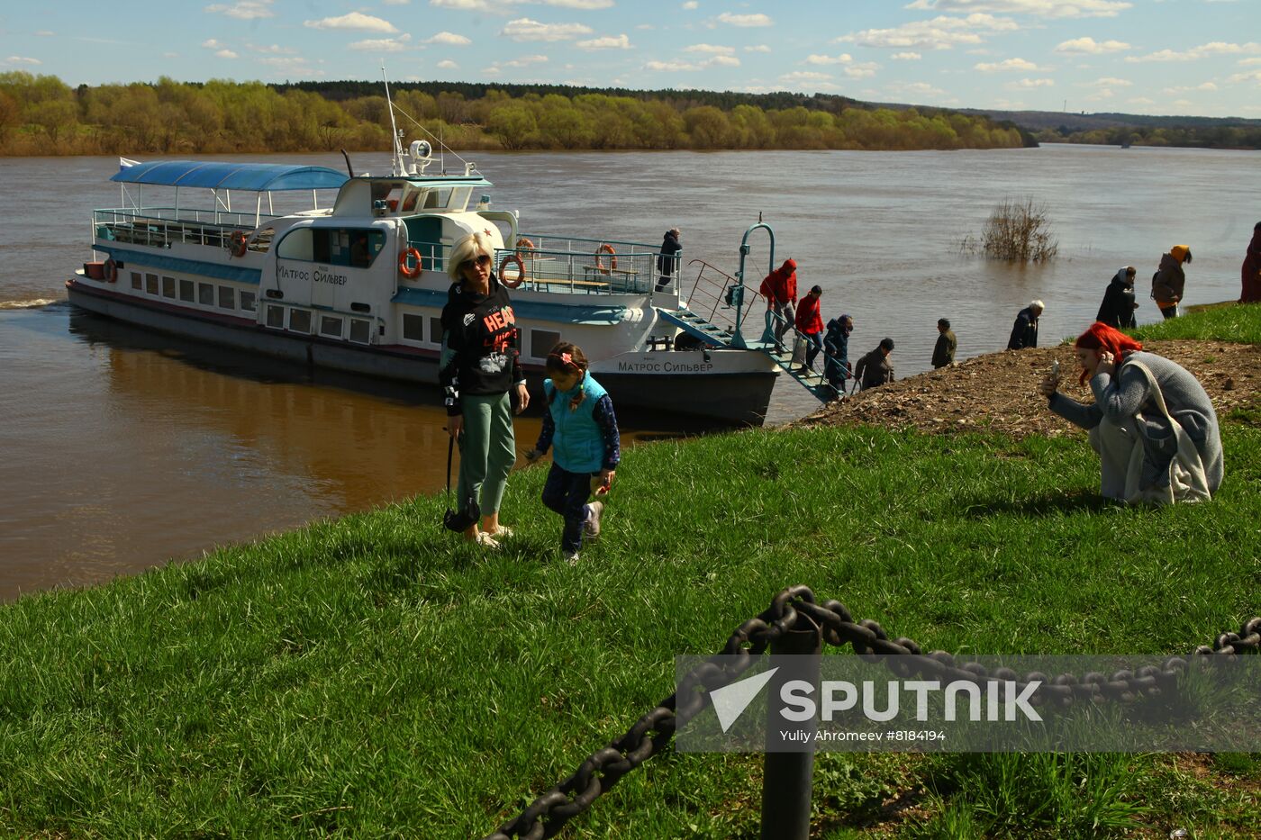 Matros Silver ship in Tarusa on Oka River