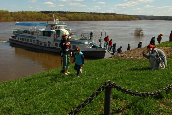 Matros Silver ship in Tarusa on Oka River