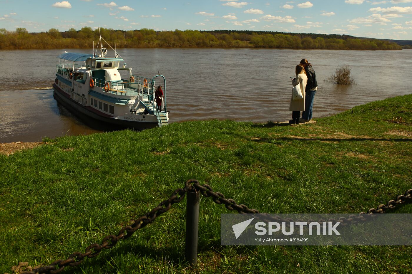 Matros Silver ship in Tarusa on Oka River