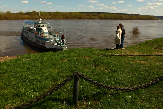 Matros Silver ship in Tarusa on Oka River