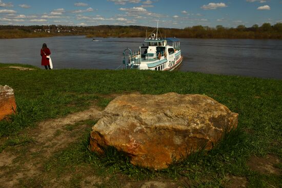 Matros Silver ship in Tarusa on Oka River