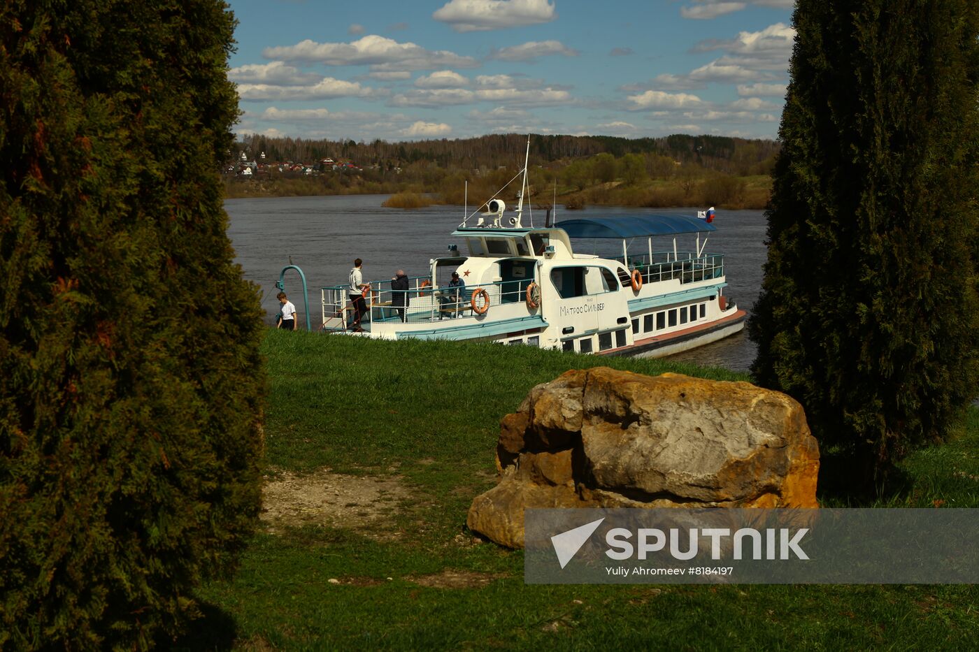 Matros Silver ship in Tarusa on Oka River