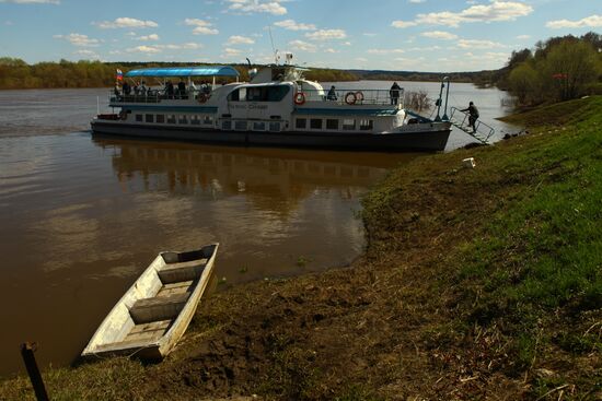 Matros Silver ship in Tarusa on Oka River