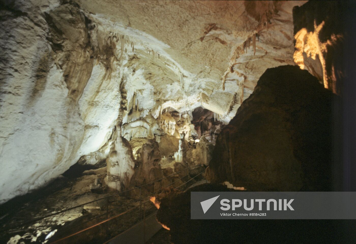 Marble cave on lower plateau of the Crimean Chatyr-Dag mountain range