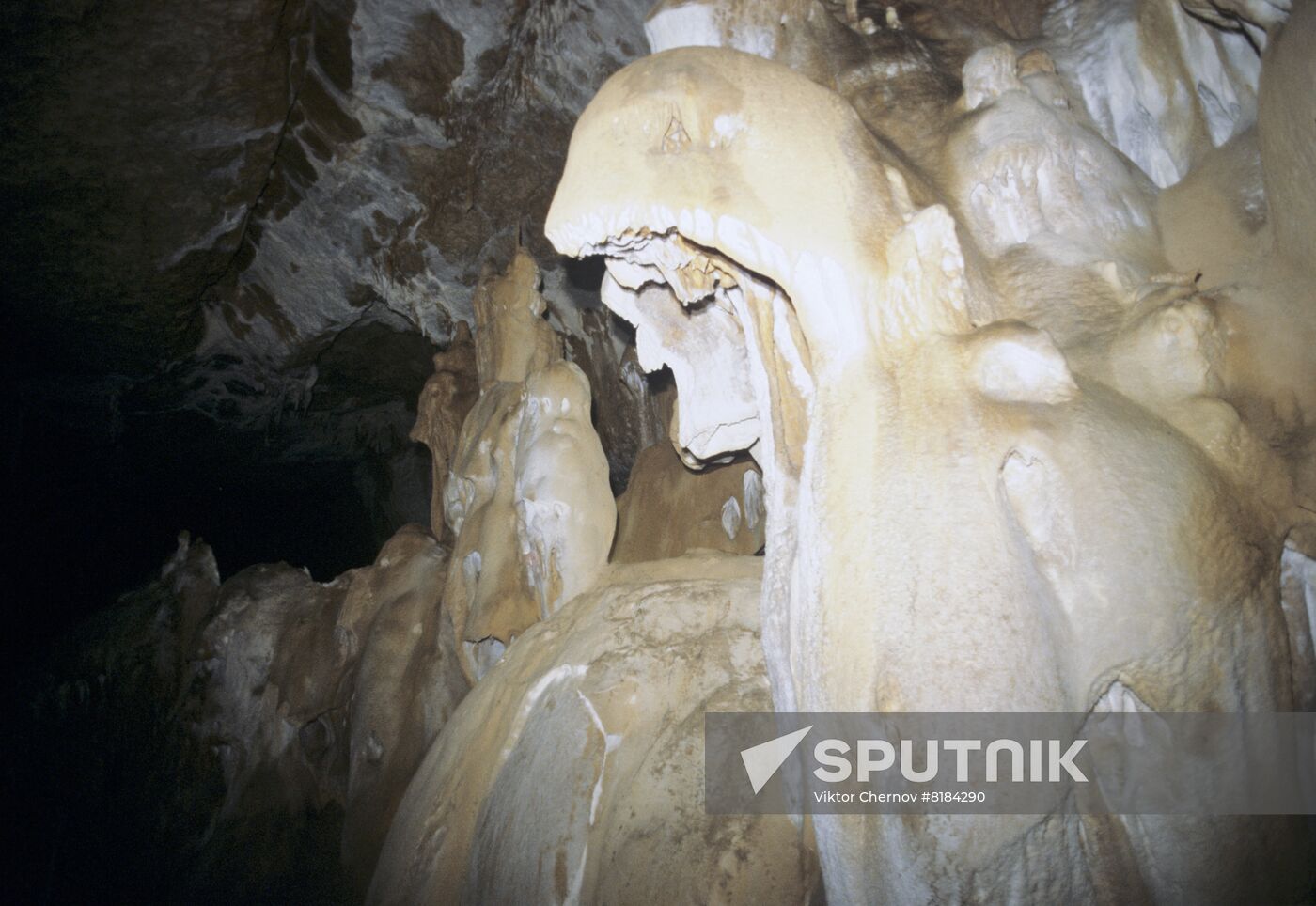 Marble cave on lower plateau of the Crimean Chatyr-Dag mountain range