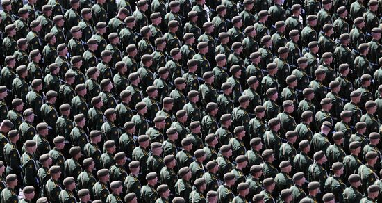 Russia WWII Victory Parade Rehearsal