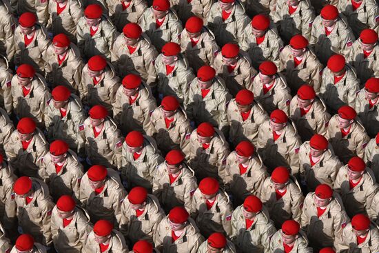 Russia WWII Victory Parade Rehearsal