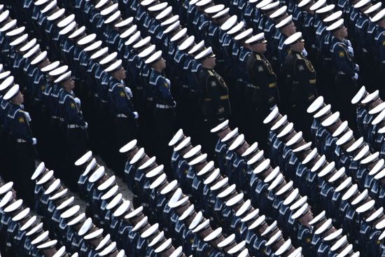Russia WWII Victory Parade Rehearsal