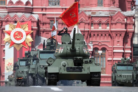 Russia WWII Victory Parade Rehearsal