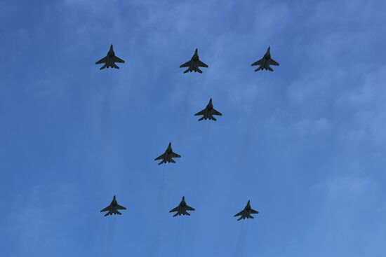 Russia WWII Victory Parade Rehearsal