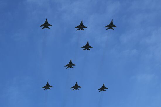 Russia WWII Victory Parade Rehearsal