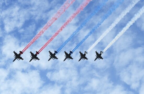 Russia WWII Victory Parade Rehearsal