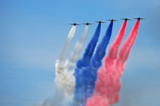 Russia WWII Victory Parade Rehearsal