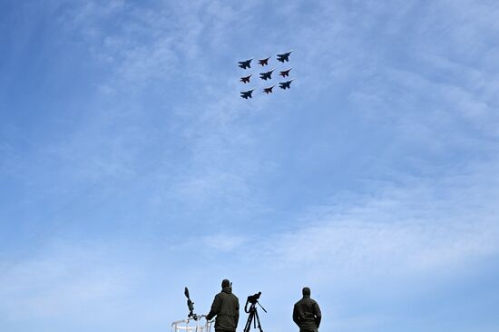 Russia WWII Victory Parade Rehearsal