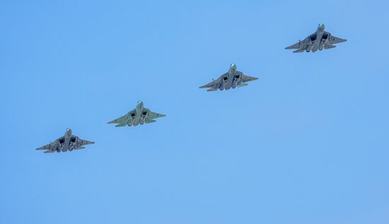 Russia WWII Victory Parade Rehearsal