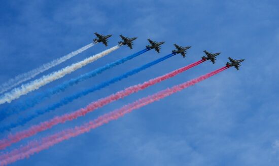 Russia WWII Victory Parade Rehearsal