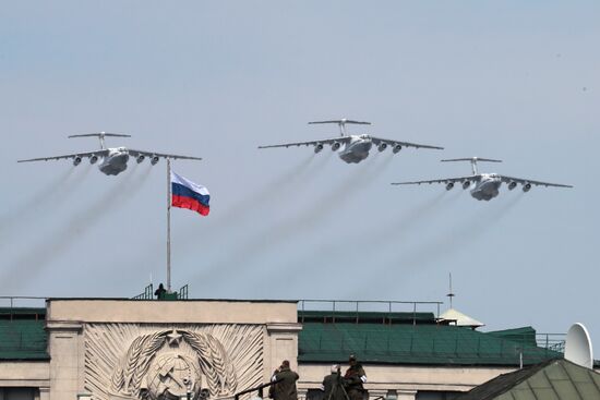 Russia WWII Victory Parade Rehearsal