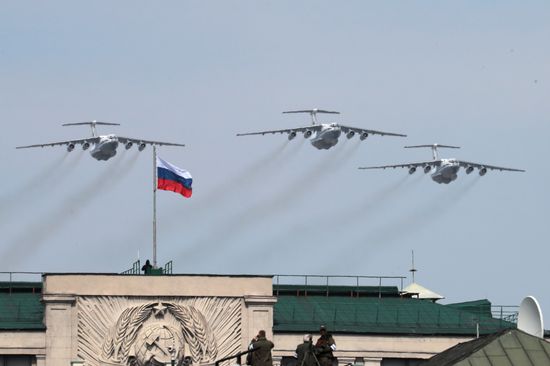 Russia WWII Victory Parade Rehearsal