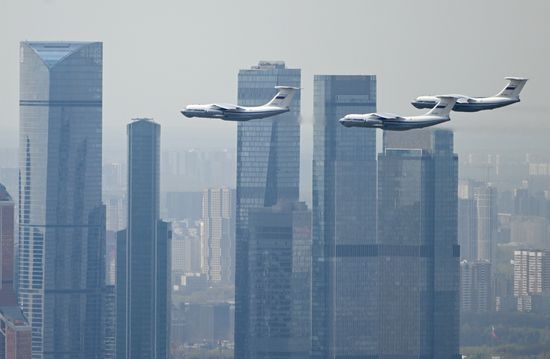 Russia WWII Victory Parade Rehearsal