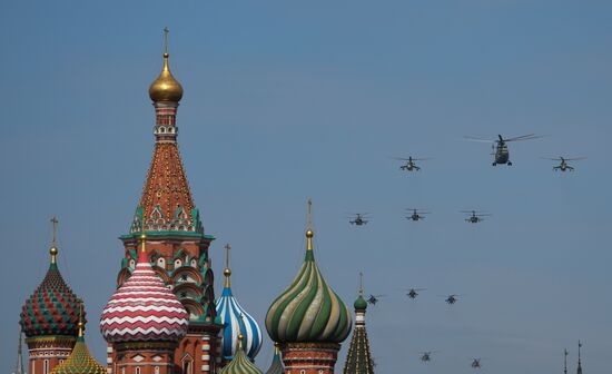 Russia WWII Victory Parade Rehearsal