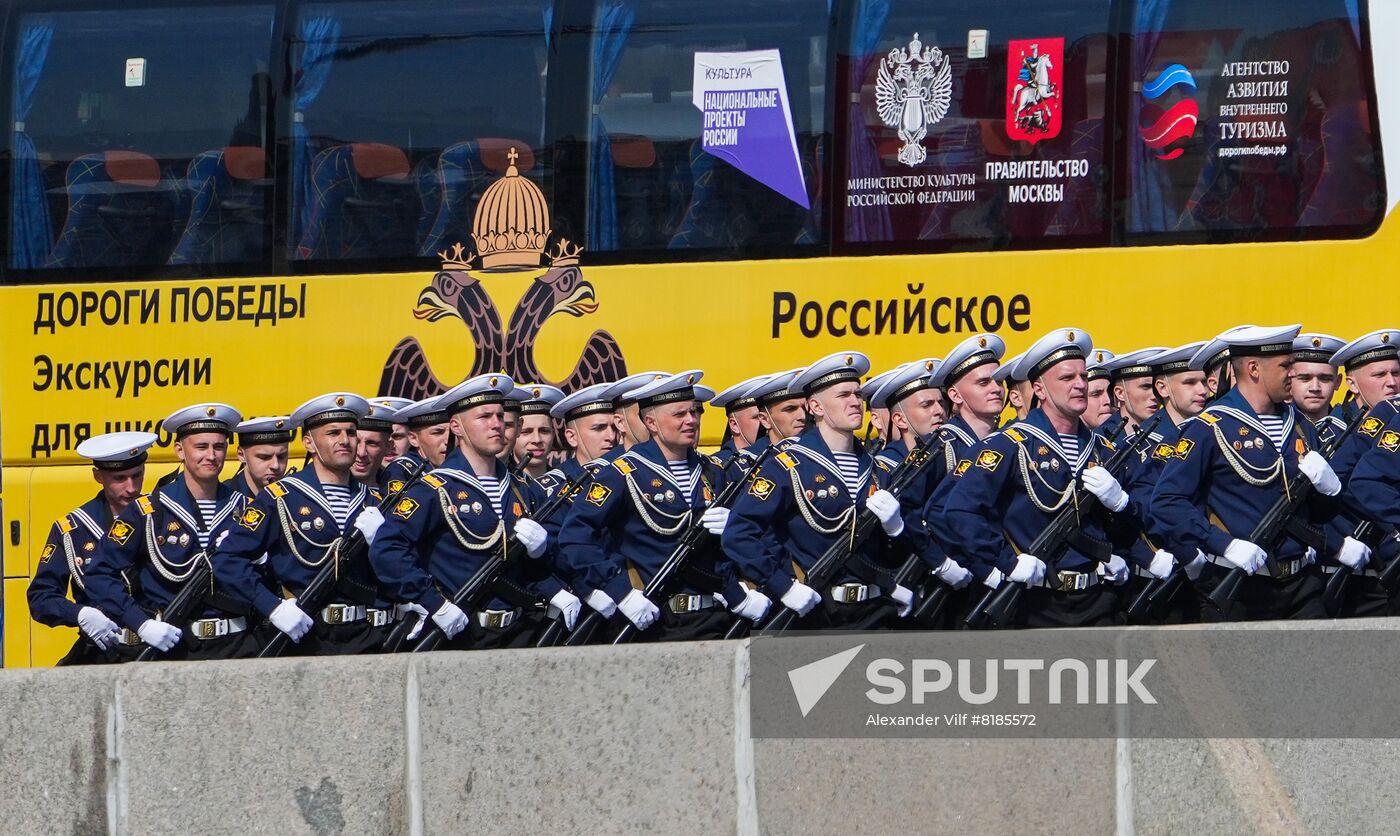 Russia WWII Victory Parade Rehearsal