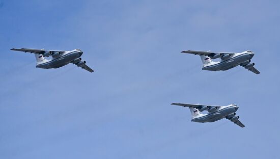 Russia WWII Victory Parade Rehearsal