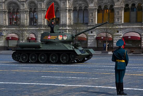 Russia WWII Victory Parade Rehearsal