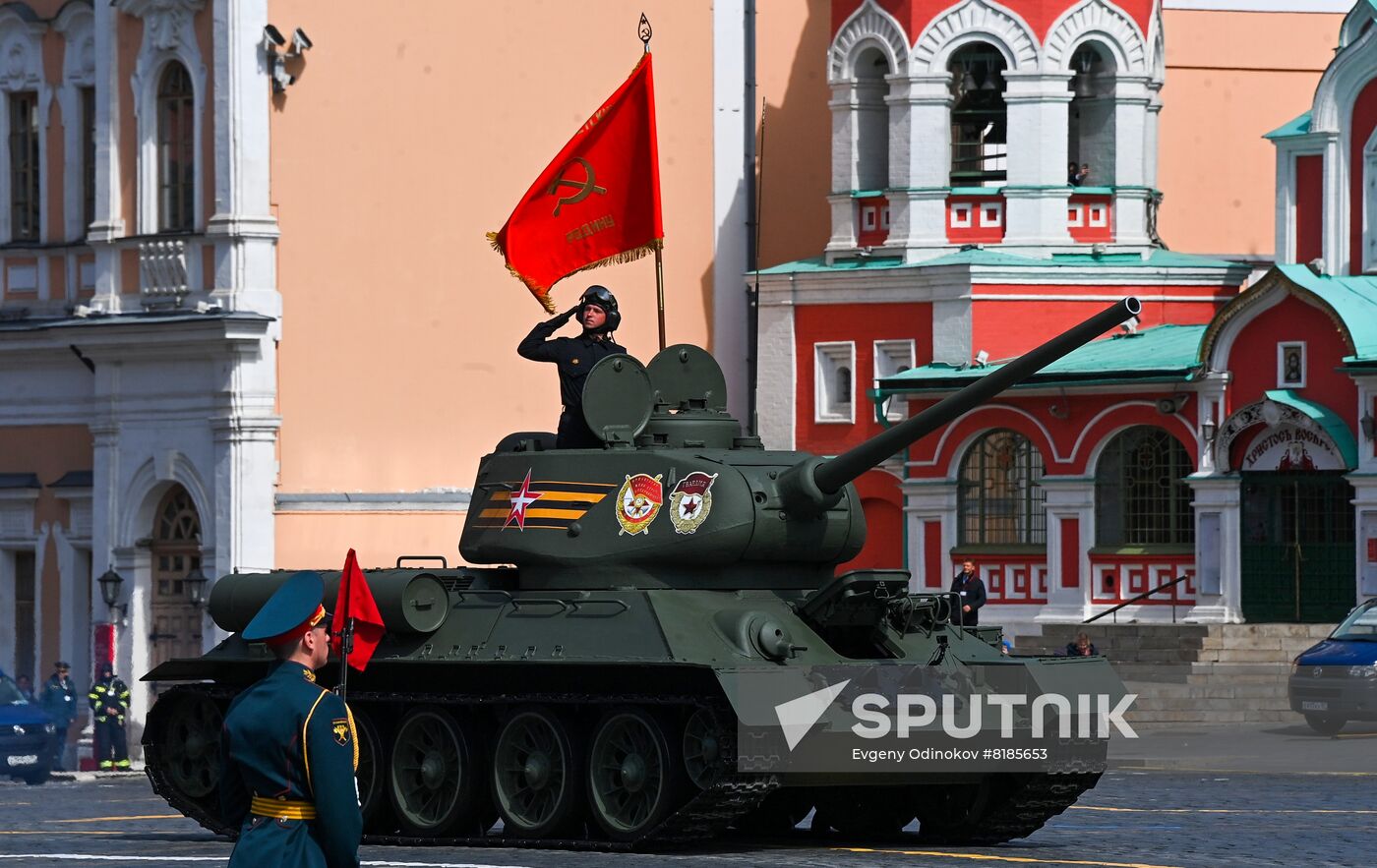 Russia WWII Victory Parade Rehearsal