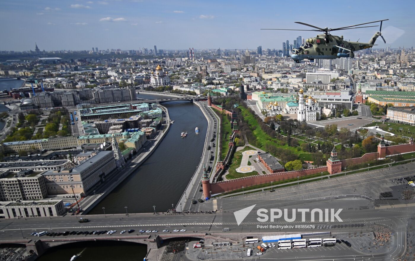 Russia WWII Victory Parade Rehearsal