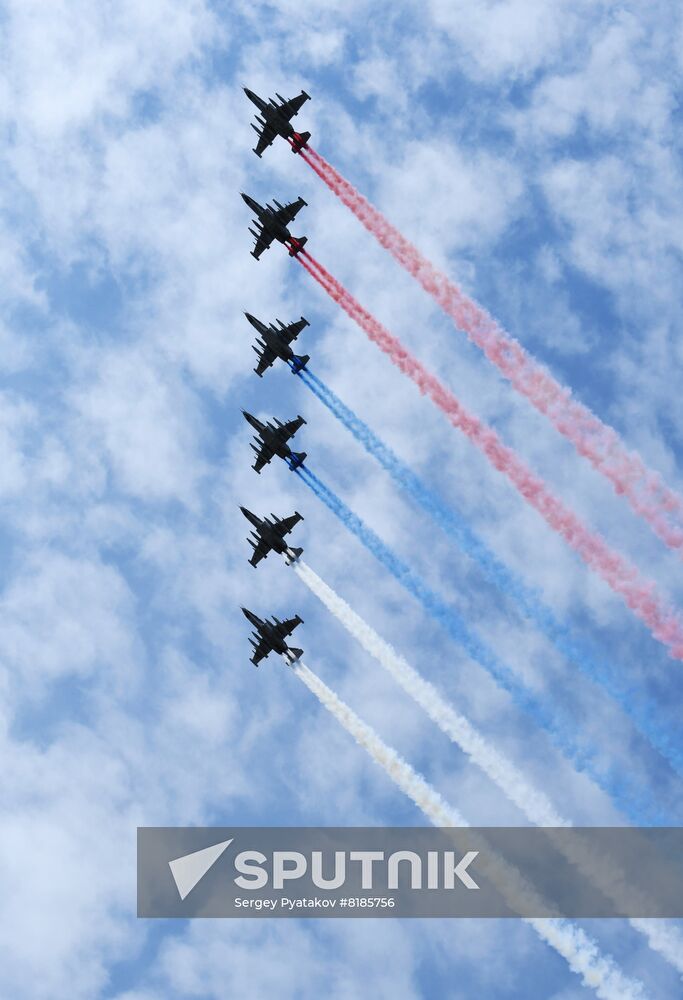 Russia WWII Victory Parade Rehearsal