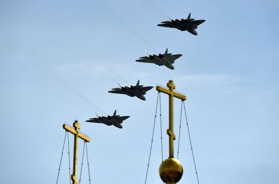 Russia WWII Victory Parade Rehearsal
