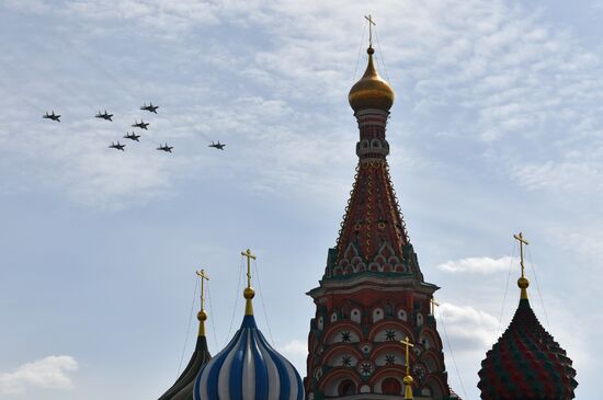 Russia WWII Victory Parade Rehearsal