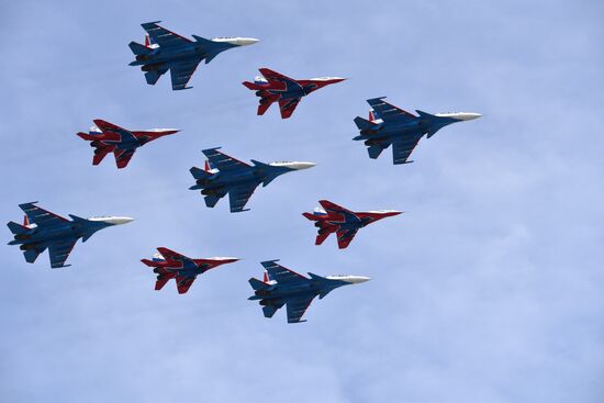 Russia WWII Victory Parade Rehearsal