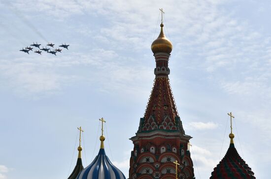Russia WWII Victory Parade Rehearsal