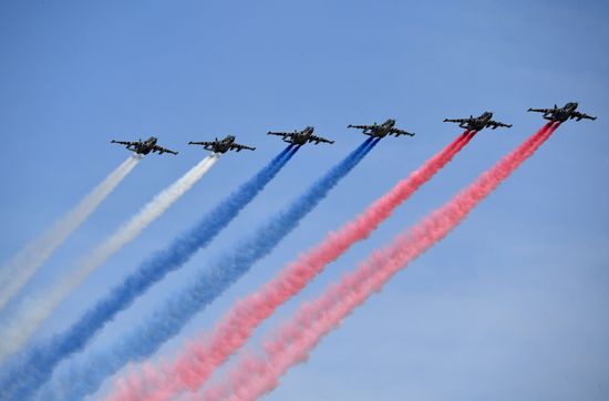 Russia WWII Victory Parade Rehearsal