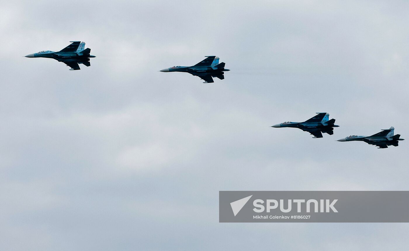 Russia Regions WWII Victory Parade Aerial Rehearsal