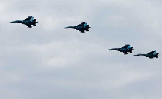 Russia Regions WWII Victory Parade Aerial Rehearsal