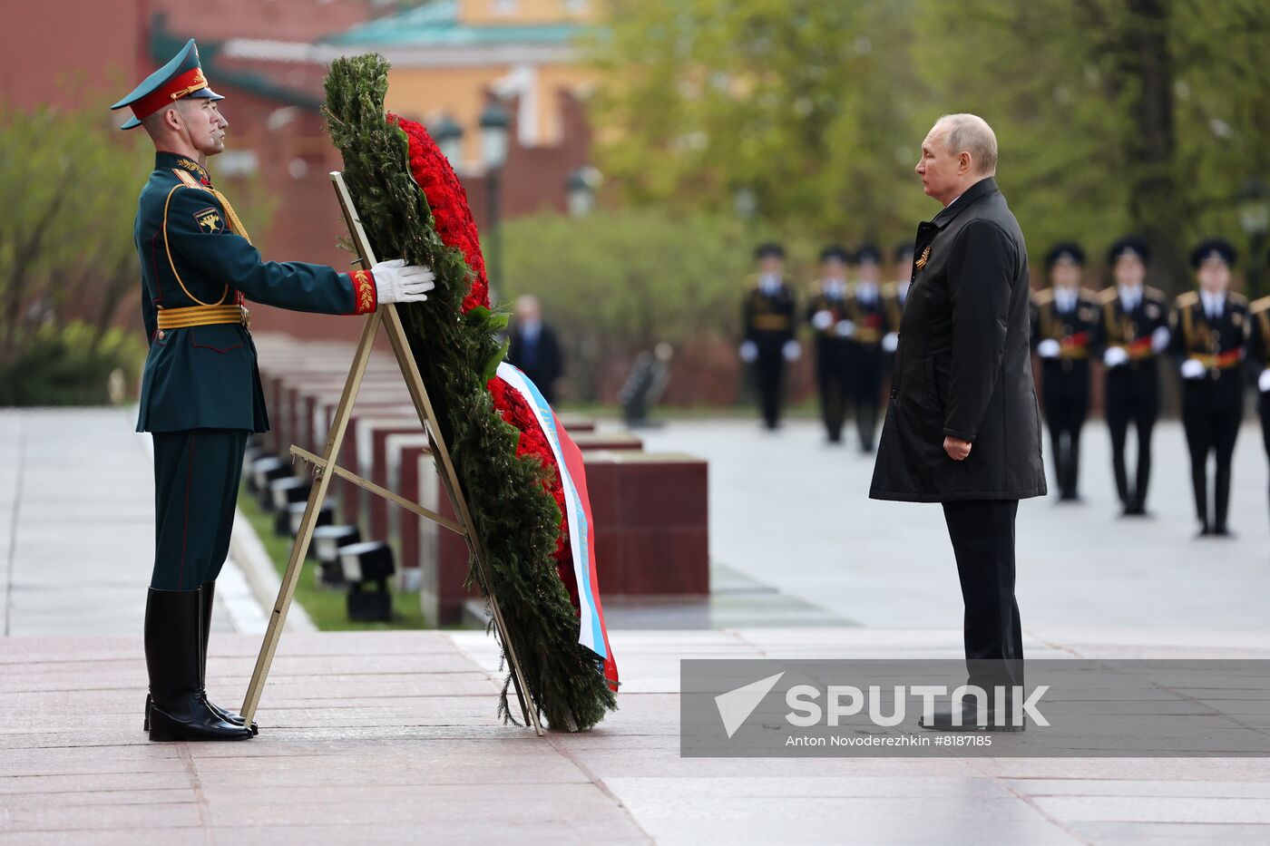 Russia Putin Victory Day Parade Wreath Laying