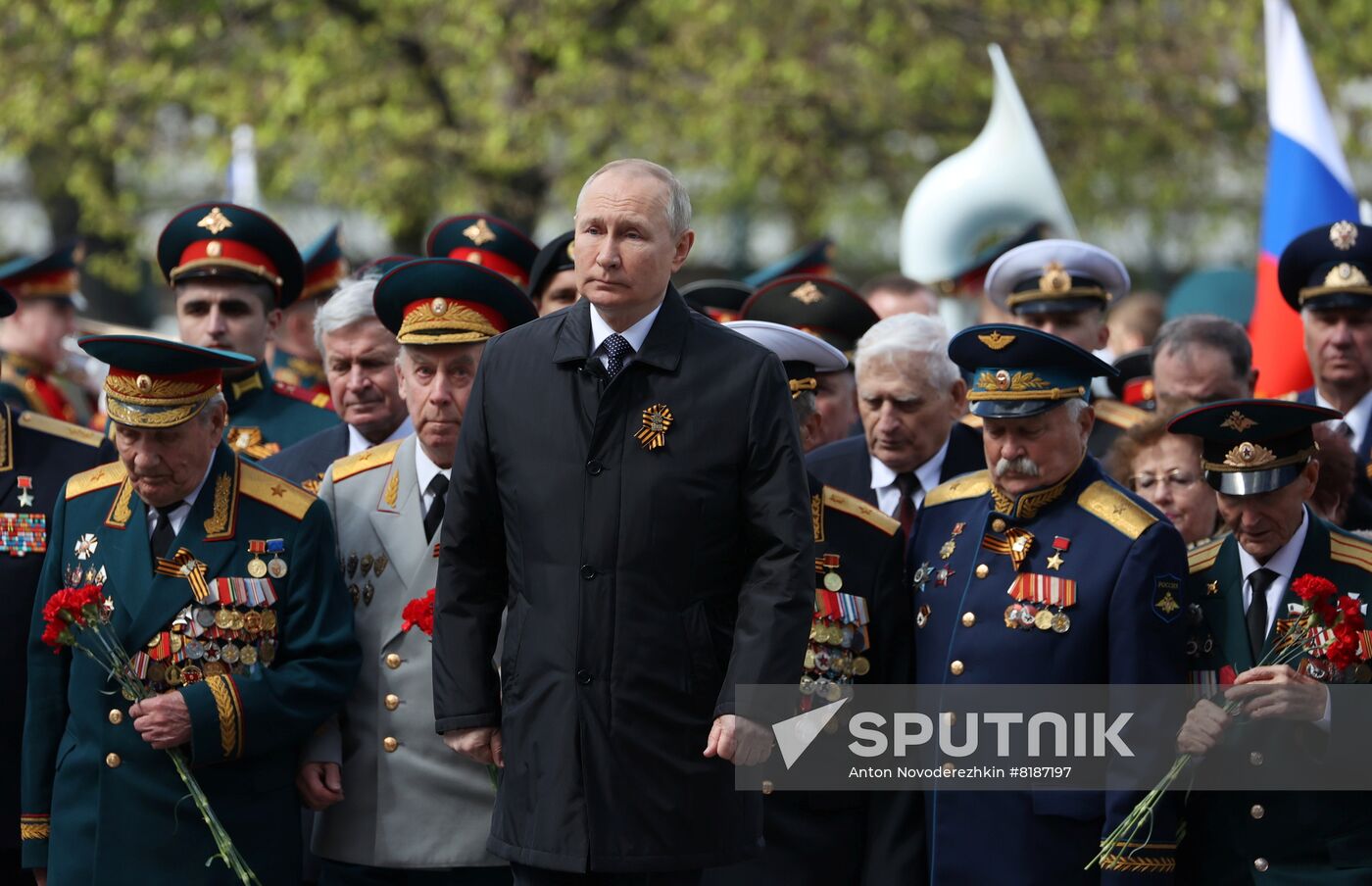 Russia Putin Victory Day Parade Wreath Laying