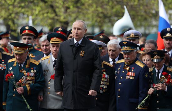 Russia Putin Victory Day Parade Wreath Laying